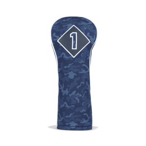 Navy Camo Leather &amp; Cotton Twill Driver Headcover