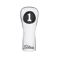White and Black Leather Headcover