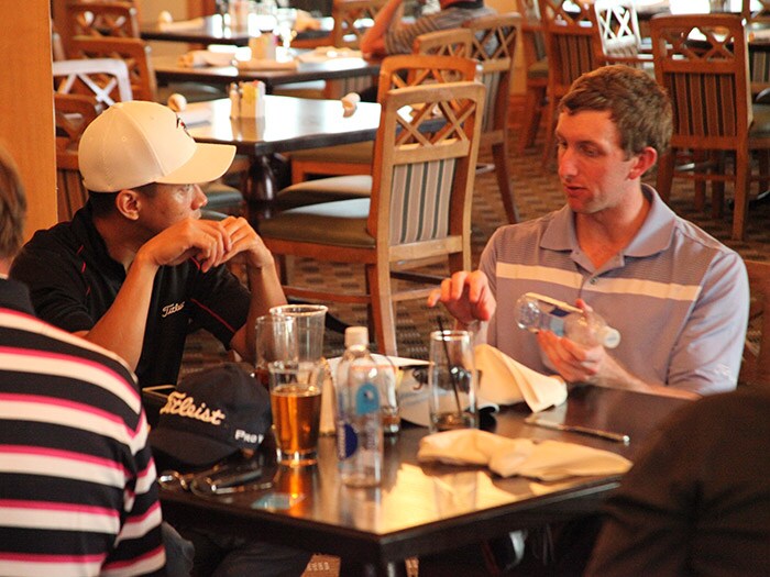 And here&#39;s Will discussing new technology with...