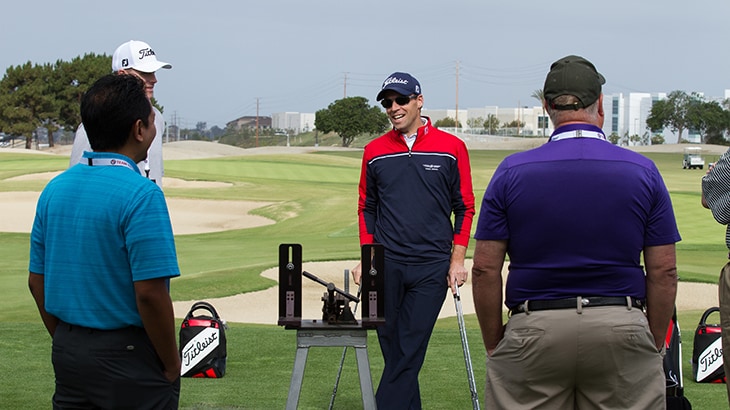 Jeremy and Bob talk wedges with the group. 