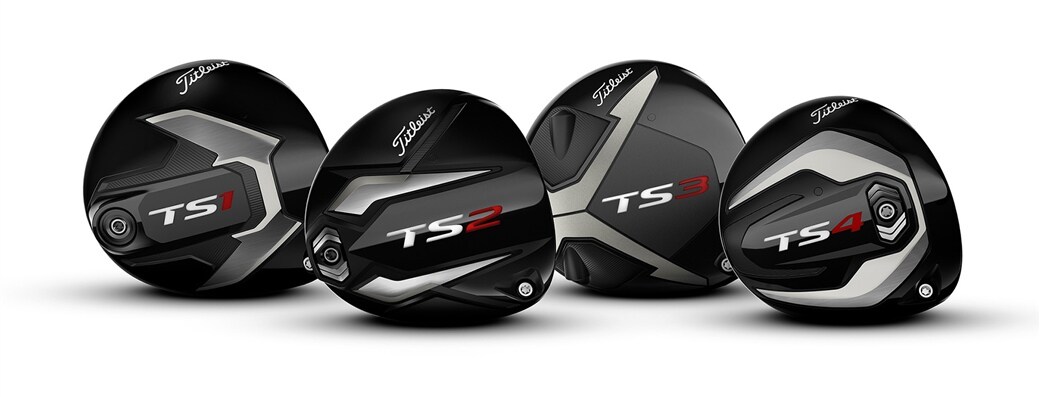 Photo of Titleist TS family of drivers - TS1, TS2, TS3 and TS4, all designed to bring more speed to your golf game