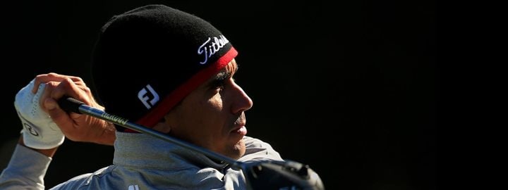 Rafa Cabrera-Bello in winter headwear.